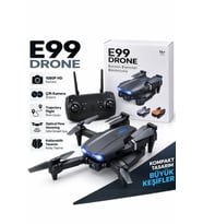 E99 HD Çift Kameralı Katlanabilir Drone 1080P WiFi APP Kontrollü FPV Uzaktan Kumandalı