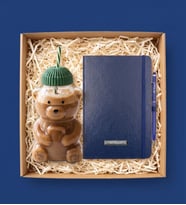 Kişiye Özel Defter & Touchpen Kalem & Barista Ayıcık Şişe Hediye Seti