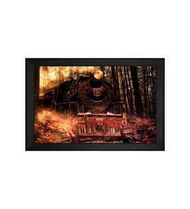 Manzara Temalı Kanvas Tablo 80 x 110 cm Siyah Çerçeve