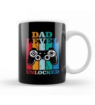 Dad Level Unlocked Gaming New Dad Baby Announcement Fathers Day Daddy To Be Video Game First 07 Kupa Bardak Porselen