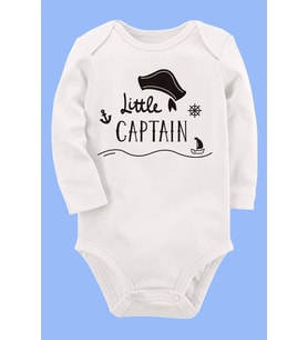 Organik Baskılı Pamuklu Unisex Bebek Body UZUNKOLE26