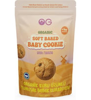 Organik Kuru Üzümlü Yumuşak Bebek Kurabiyesi, 125 Gr