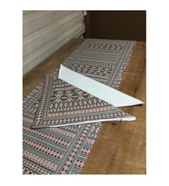 Inca Pamuk Duck Baskılı Kumaş Desenli Runner Kırlent Seti 3 Parça  140 Cm 56 (Çok Renkli)