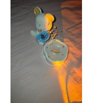 2'li Hediye Seti Sevimli Ayıcık Mini Çiçeklik & Çiçek Şeklinde Ahşap Fitilli Mum El Yapımı Dekoratif Set