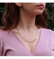 Gold Kaplama Trend Geçme Gümüş Zincir