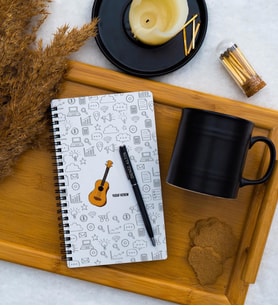 Klasik Gitar Defter - Kupa - Kalem Seti (Model 1)
