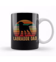 Retro Labrador Dad Gift Dog Daddy Golden Black Lab Father Kupa Bardak Porselen