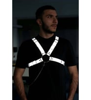 Karanlıkta Parlayan Reflektörlü Erkek Göğüs Kemer