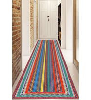 Dijital Baskılı Kaymaz Taban Yıkanabilir Modern Yolluk Ve Koridor Halısı NDU-HK-3 (Çok Renkli)