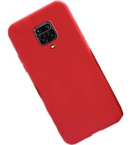 Redmi Note 9S ile Uyumlu Cappy Silikon Kılıf Kırmızı