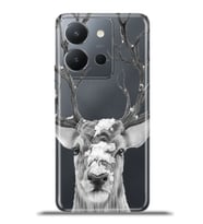 Vivo Y36 Kapak HD Renkli Dizayn Silikon Kılıf - Ren Geyiği