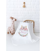 Pia Baby Premium %100 Pamuk Çift Kat Penye Bebek Battaniyesi 80x80 cm 5028-11 (Krem)