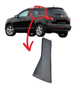 Nissan Qashqai Cam Bakalit Arka Üst Köşe Sol 2007-2013