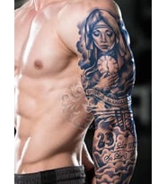 GZQB-003 YARI KALICI RAHİBE DESEN KOL DÖVMESİ-TATTO