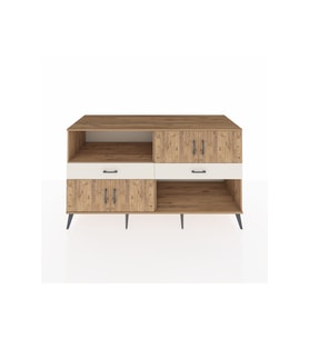 Kronos Konsol 3 Raflı 2 Çekmeceli 4 Kapaklı 176x59x99 Çam-Çam/Aytaşı