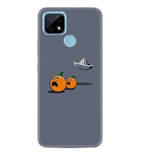 Realme C11 C21 C21Y C25Y C11 2021 Kılıf Desemli Silikon Orange Escape 1374