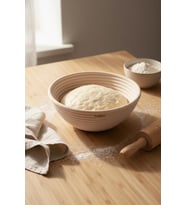 Bambum Puder - Ekmek Mayalama Sepeti Yuvarlak 22 Cm