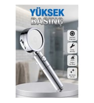 3 Modlu Yüksek Basınç Kolay Montajlı Duş Başlığı