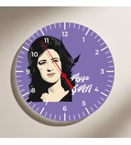 Ayşe Şan Resimli Duvar Saati - Seeta Eyşe Şan (Krem)