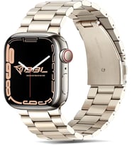 Apple Watch Series SE/11/10/9/8/7/6/5/4/3 ile Uyumlu Çelik Kordon (BBL04)