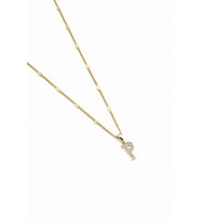 Xuping Gold Renkli, Zirkon Taşlı P Harfi Kolyesi - 45 cm (Anti-Alerjik)