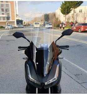 MOTOCAM Salcano Wind 150 Ön Cam 2023-2026 Model 78cm Şeffaf Renkli 4mm