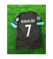 R. Madridd 2017-18 Kiev Şampiyonlar Ligi Finali Cristiano Ronaldo Forması (SİYAH-KISA)