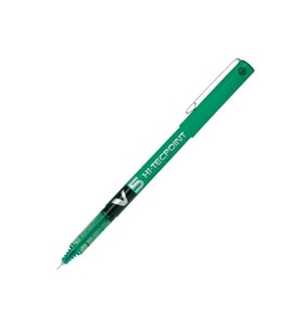 Pilot V5 Hi-Tecpoint İğne Uçlu 0.5 MM Roller Kalem Yeşil (12 Li Paket)