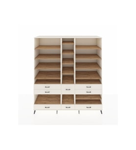 Kronos Dolap 19 Raflı 8 Çekmeceli  220x59x243 Aytaşı-Çam/Aytaşı