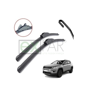 JEEP COMPASS ÖN CAM SİLECEK SÜPÜRGESİ TAKIMI 2017 - 2020 SAĞ SOL ÖN SİLECEK