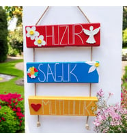 Bahçe Süsü Duvar Süsü Balkon Süsü mutfak dekorasyonu bahçe dekorasyonu ev dekorasyonu duvar Dekorasyon Teras Kapı Süsü Mutfak Süsü Hediyelik Eşya Ölçü 60*30 (Çok Renkli)