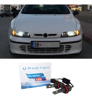 Fiat Bravo Led Xenon Kısa Far Ampulü H1 Ultimate 9500 Lumens Yeni Seri Beyaz