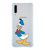 Samsung Galaxy A50s  Köşe Korumalı Antişok Kapak Donald Duck Tasarımlı Şeffaf  Kılıf