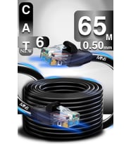 M106 Cat6 UTP Ethernet Kablosu 65 Metre, Dış Mekan UV Korumalı Çift Katmanlı PE+PVC 0.50mm