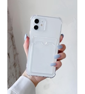 Apple iPhone 12 Transparent Kartlıklı Antişok Kılıf Şeffaf