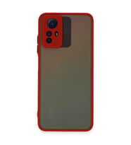 Xiaomi Redmi Note 12s Kılıf Montreal Silikon Kapak - Kırmızı