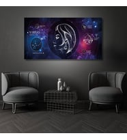 Panoramik Kanvas Astroloji Zodiac Başak Burç Özellikleri Tablo