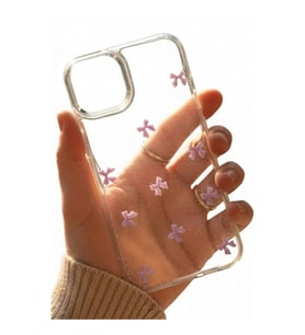iPhone 11 Uyumlu ?effaf Kurdele Desenli Yumu?ak Koruma K?l?f? � ?nce, Esnek, �izilmez Tasar?m, Kamera Korumal? ?effaf Telefon Kapak Mor