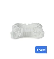 Beyaz Dekoratif Küllük 4'lü Set, Şık ve Kullanışlı Tasarım