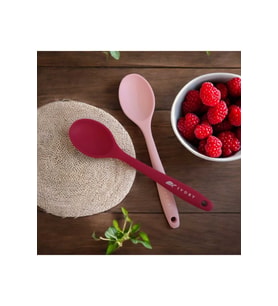 silikon 20cm 2'li koyu pembe + tozpembe l kaşık