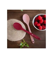 silikon 20cm 2'li koyu pembe + tozpembe l kaşık