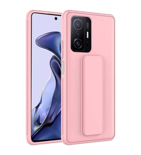 Xiaomi Mi 11T 5G Kılıf Zore Qstand Katlanabilir Standlı Kılıf (Pembe)