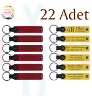 Kırmızı & Sarı, 22’li Set, Tarih ve İsimli Deri Hatıra, Şirket Kuruluş Yıldönümüne Değer Katan