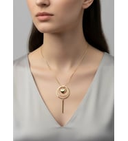 Xuping Gold Kalp Detaylı Kolye - 25-xpk56