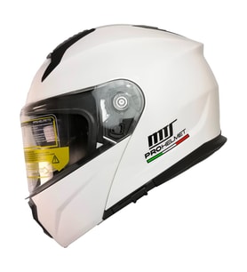 Motosiklet Çene Açılır Kask Güneş Vizörlü Ece 22.06 Sertifikalı New Motor Kaskı V2 Whıte