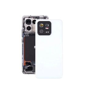 Xiaomi Mi 13T Pro Arka Kapak - Arka Pil Batarya Kapağı Kamera Lensli - 23078PND5G Uyumlu (Beyaz)