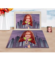 BK Gift Kişiye Özel Kız Çocuk Karikatürlü 1000 Parça Profesyonel Puzzle-11