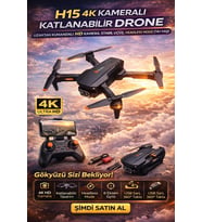 H15 4K Kameralı Katlanabilir Drone Uzaktan Kumandalı HD Kamera Stabil Uçuş Headless Mode