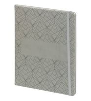Kişiye Özel İsim veya Logolu Yazılı Desenli Termo Deri Defter - Büyük Boy (19.5x25) Kareli Tasarım
