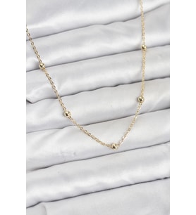 CM Gold Renk Top Zincirli Kadın Kolye TJ-BKO10915